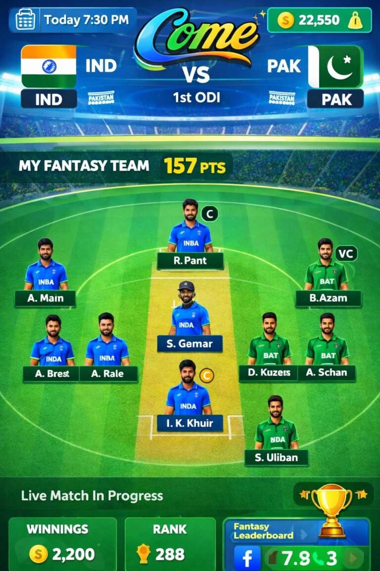 come app cricket team